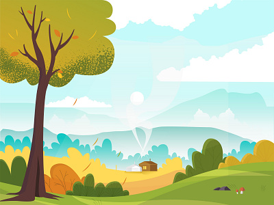 Autumn Vector Illustration autumn autumn illustration cartooning design digital art free download free illustration freebie illustration illustration download illustrator vector vector design vector download vector llustration