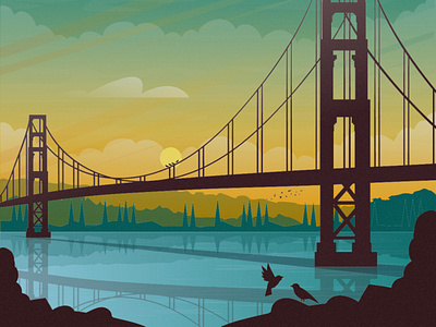 Bridge Vector Illustration bridge bridge illustration design free bridge illustration free bridge vector free illustration freebie illustration illustration download illustrator vector vector design vector download