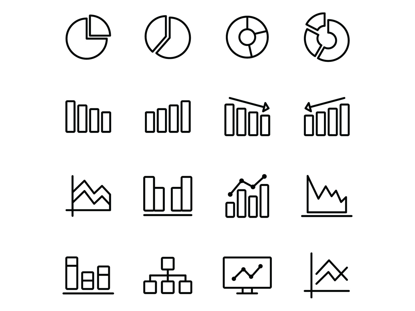 Free Diagram Icons Set by Unblast on Dribbble