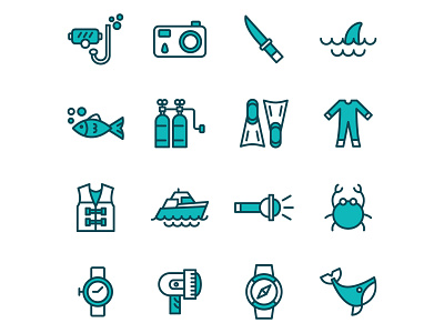 Free Diving Icons Set cartooning design diving diving icon free diving icon free download free icon free vector freebie icons set illustration illustrator logo vector vector design vector download vector icon
