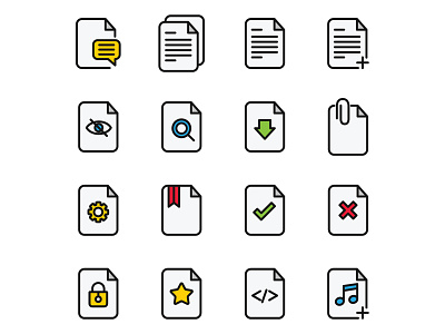 documents icon flat