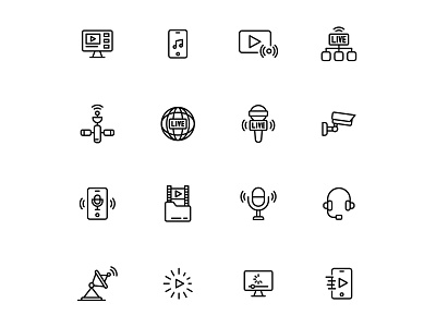 Free Livestreaming Icons Set