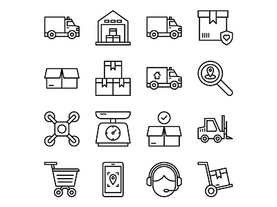 Free Logistic Icons Set cartooning design free icons set free logistic icon freebie illustration illustrator logistic logistic icon logo ui vector vector design vector download vector icons