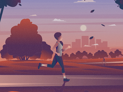 Free Morning Jog Illustration