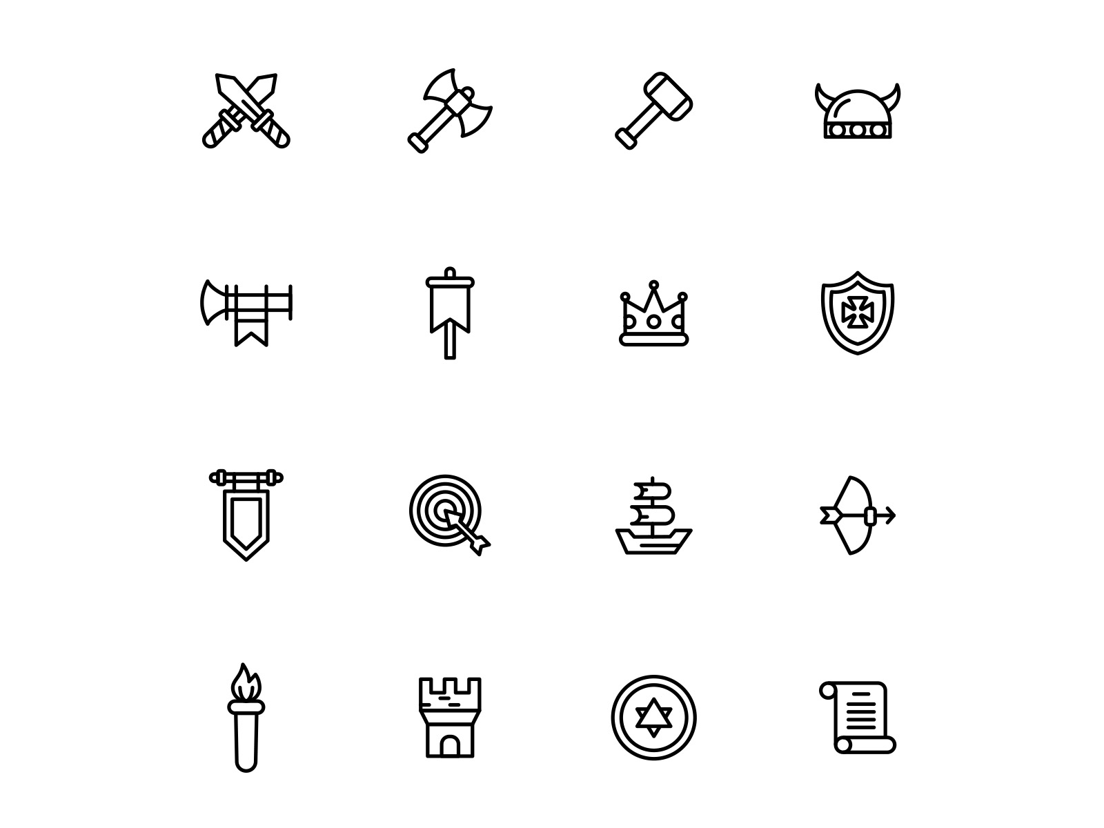 Free Medieval Icons Set by Unblast on Dribbble