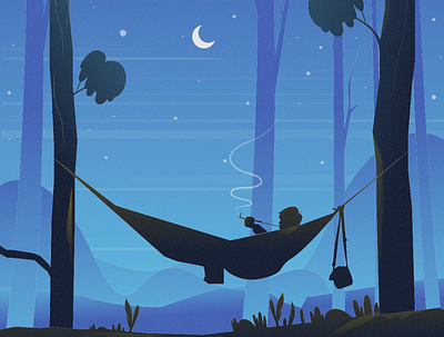 Free Forest Night Illustration cartooning design forest illustration forest night free download free illustration free vector freebie illustration illustrator night illustration vector vector design vector download vector illustration