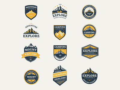 Free Mountain Badge Set badge design badge download cartooning design free badge set free download free vector freebie illustration illustrator logo mountain mountain badge mountain icon mountain logo ui vector vector design vector download