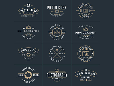 Free Photography Vector Badges cartooning free download free photography badge free vector freebie illustration illustrator photography photography badge photography icon vector vector design vector download