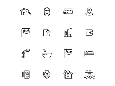 Free Real Estate Icons Set 02 design free icons free real estate icons freebie icons download icons set illustration illustrator real estate real estate vector vector vector design vector download