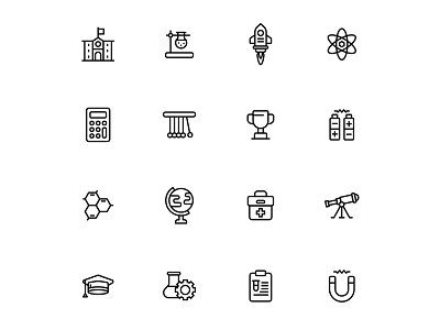 Free Science Fair Icons Set 02