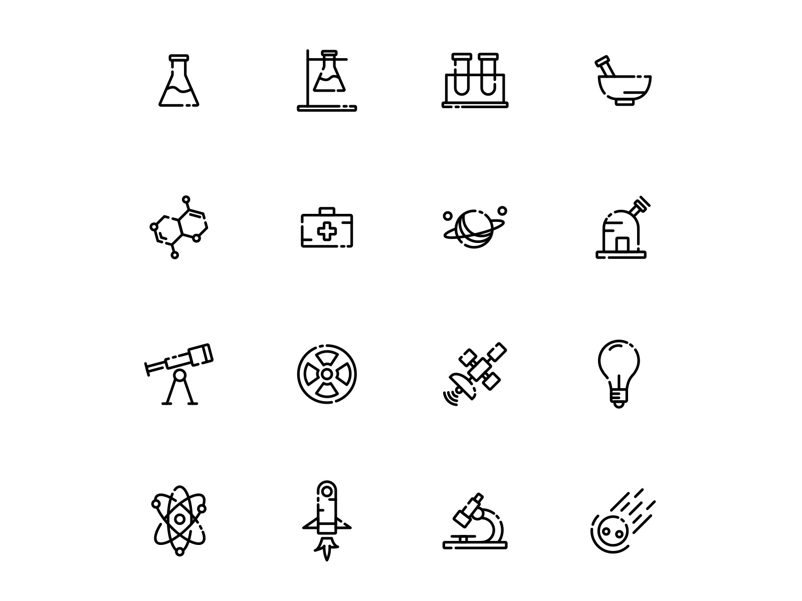 Free Science Icons Set by Unblast on Dribbble