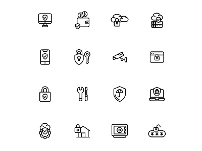 Free Security Icons Set design free icon free vector freebie icons set illustrator security security icon security vector vector vector design vector download vector icon