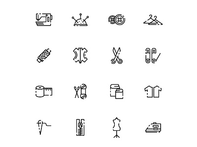Free Sewing Icons Set free icon free vector freebie icons set illustrator sewing sewing icon sewing vecor vector vector design vector download vector icon