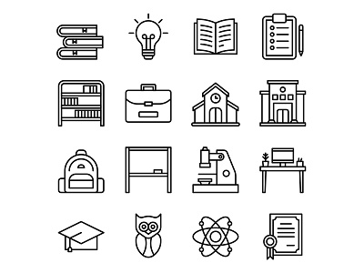 Free Study Icon Set design free download free icon freebie icon download icon set illustrator study study icon vector vector design vector download vector icon