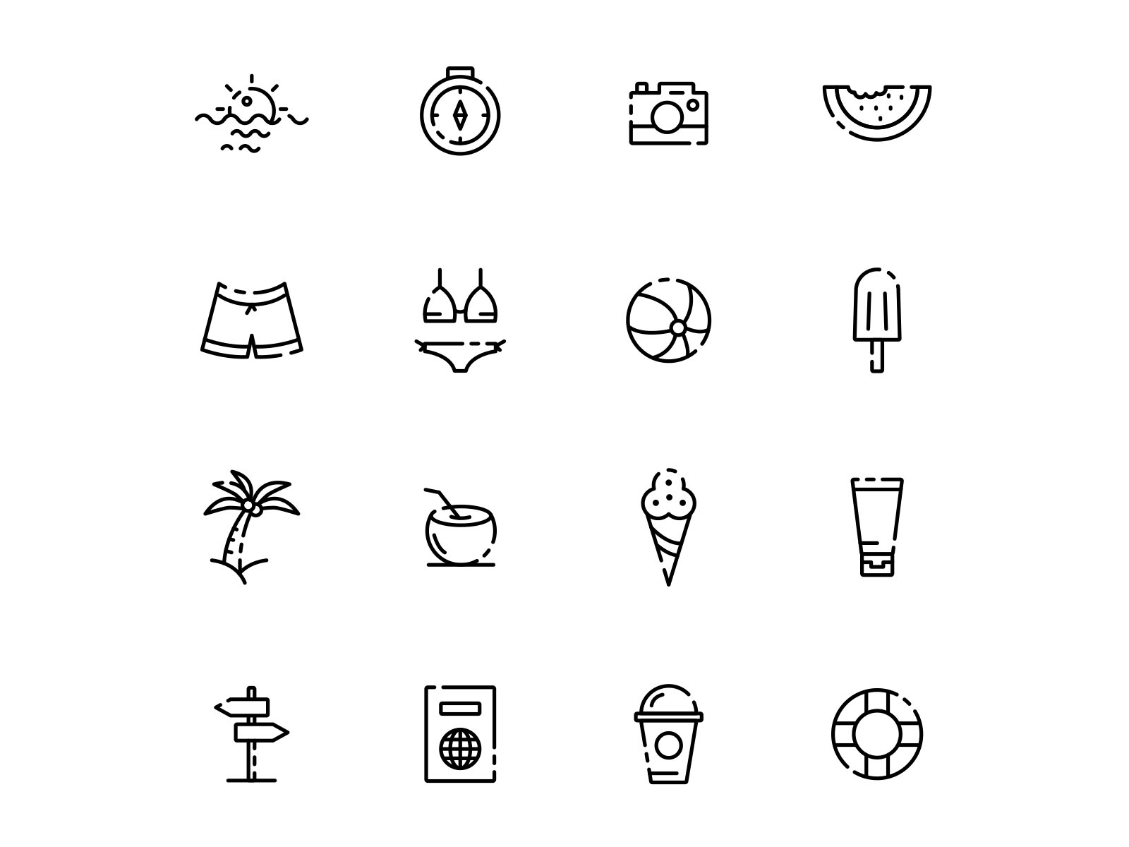 Free Summer Icon Set by Unblast on Dribbble