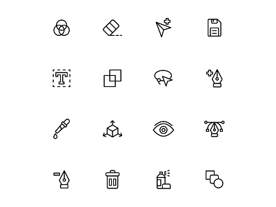 Free Vector Editing Tools Icon Set