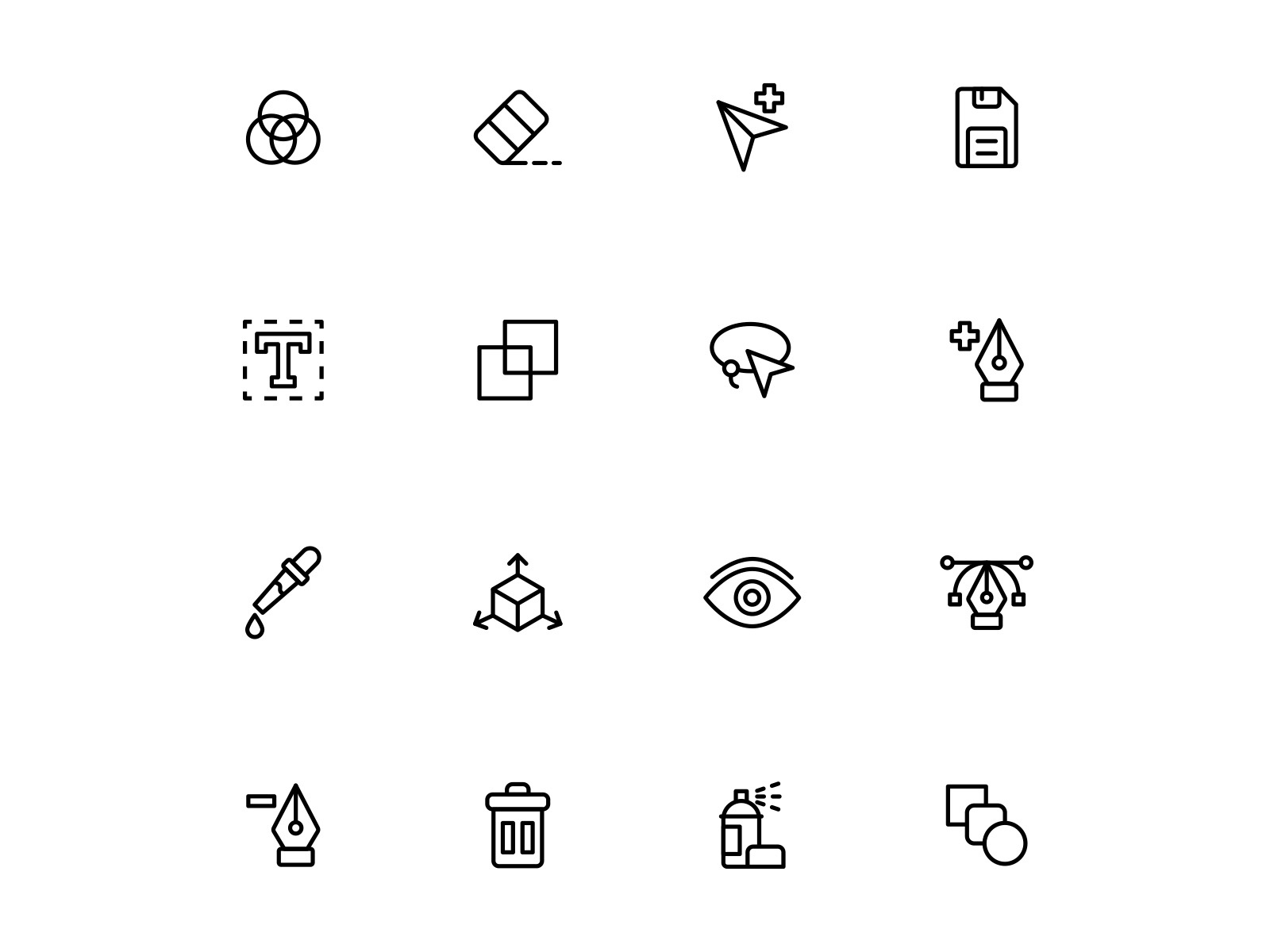 Free Vector Editing Tools Icon Set by Unblast on Dribbble