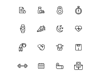 Free Fitness Icons design fitness fitness icon fitness vector free download free icon free vector freebie gym healthy illustrator vector vector design vector download