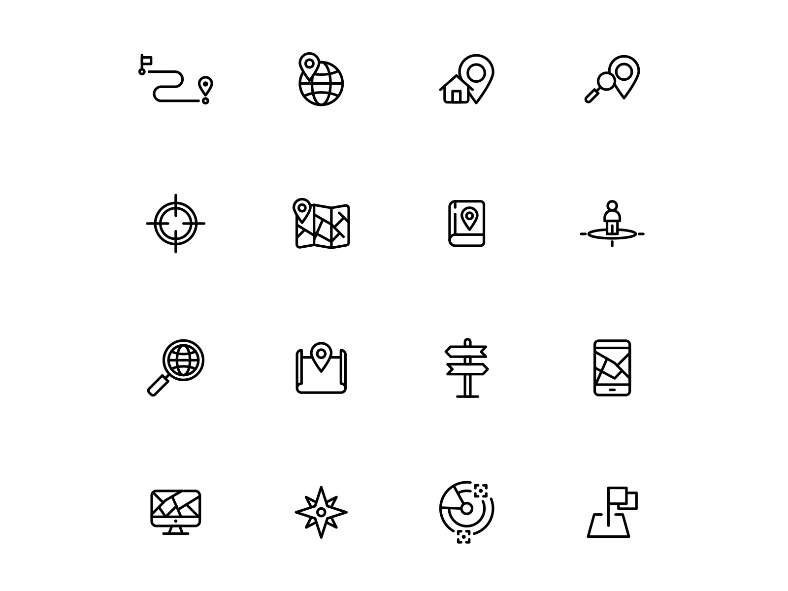 Free Location Icons by Unblast on Dribbble