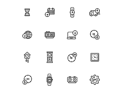 Free Time Icons by Unblast on Dribbble