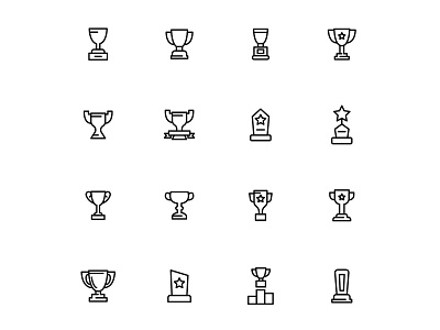 Free Trophy Icons design free icon freebie icons download icons set illustrator trophy trophy icon trophy vector vector vector design vector download vector icons