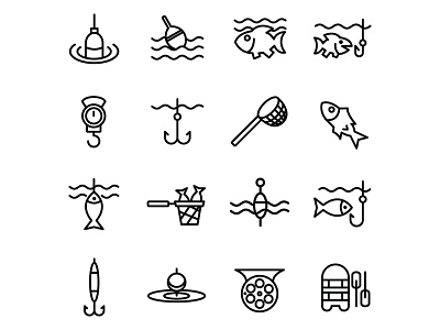 Free Fishing Icons design fishing fishing icon fishing vector freebie icon set icons download illustrator vector vector design vector download vector icon
