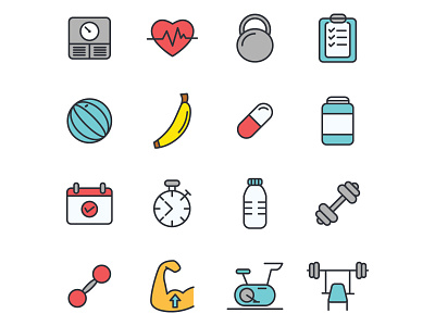 Fitness Icons designs, themes, templates and downloadable graphic elements  on Dribbble