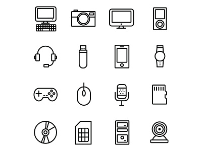 Free Gadget Icons design free icons freebie gadget gadget icon gadget vector icon set icons download illustrator vector vector design vector download vector icon