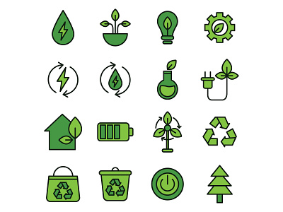 Free Green Energy Icons design free icons freebie green energy green energy icon green energy vector icon set icons download illustrator vector vector design vector download vector icon