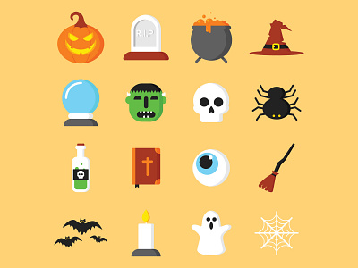 Free Halloween Icons design free icon free vector freebie halloween halloween icon halloween vector icon set icons download illustrator vector vector design vector download vector icon