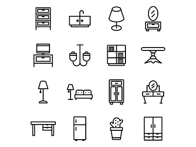 Free Home Living Icons 03 design free icons freebie graphic design home icon home living home vector icon set illustrator vector vector design vector download vector icon