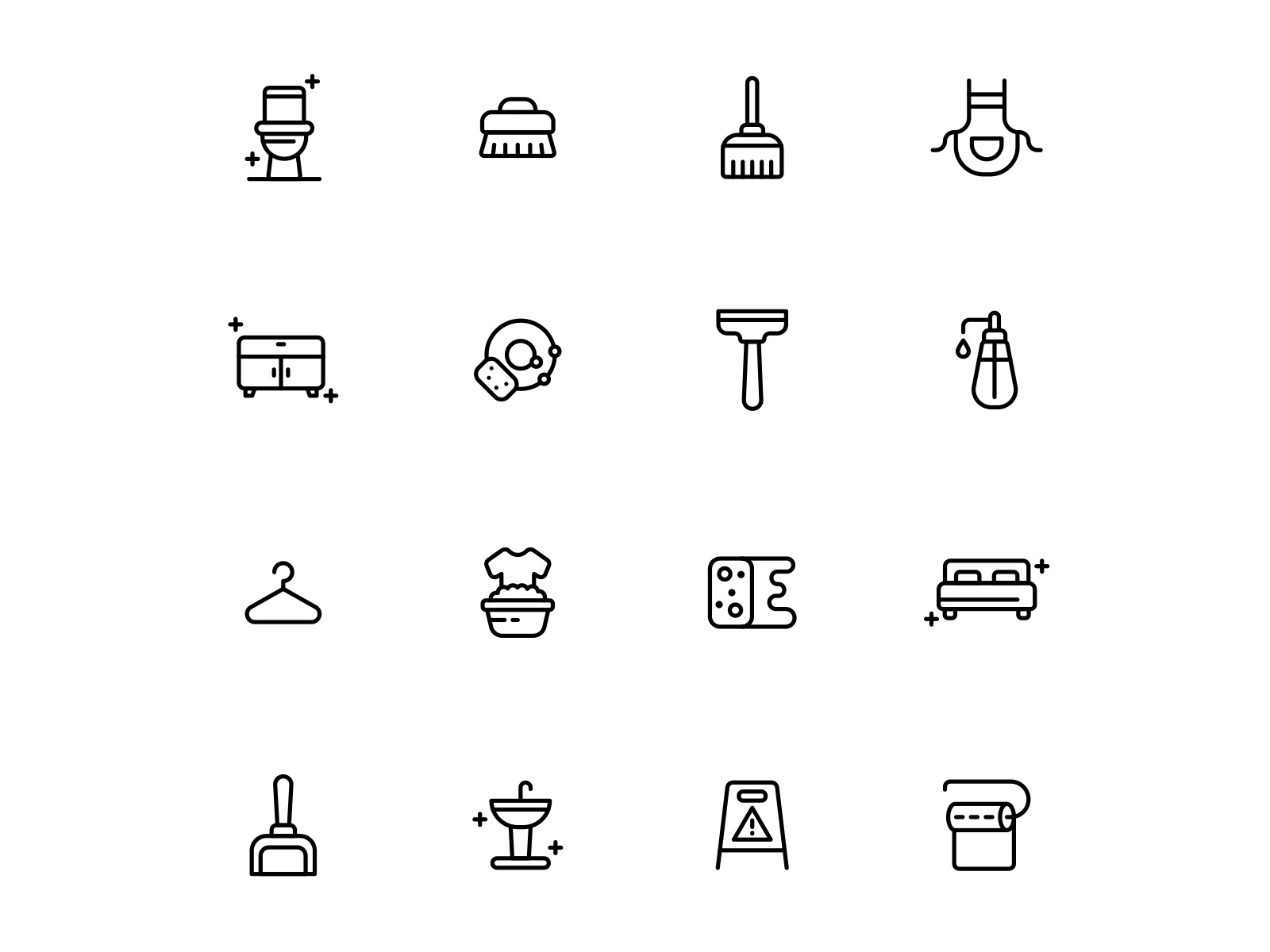 Free Housekeeping Icons 02 by Unblast on Dribbble