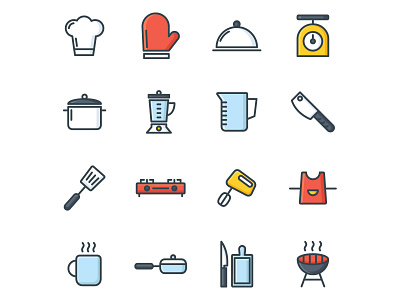 Free Kitchen Icons 03 design freebie icon set icons download illustrator kitchen kitchen icon kitchen vector vector vector design vector download vector icon