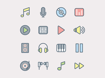 Free Music Icons design free music icon freebie icon set icons download illustration illustrator music music icon music vector vector vector design vector download vector icon