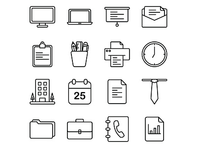 Business Icons Vector Graphic Set Vector Download