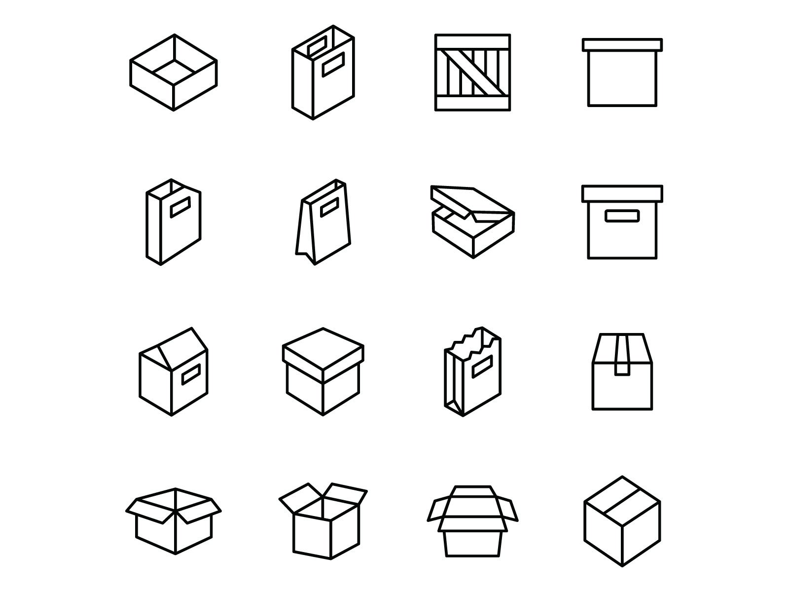 Free Box and Packaging Icons 02 by Unblast on Dribbble