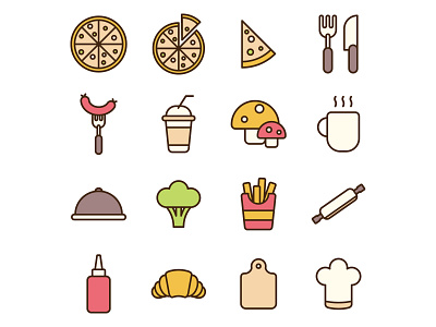 Free Pizza Icons design freebie icon set icons download illustrator pizza pizza icon pizza vector vector vector design vector download vector icon