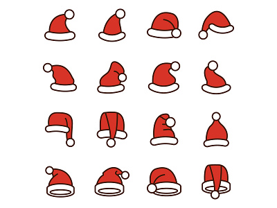 Free Santa Hat Icons christmas christmas icon christmas vector design free christmas icon free christmas vector free download free icon free vector freebie illustrator santa vector vector design vector download vector icon