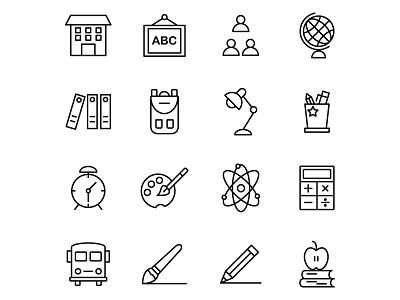 Free School Icons 04 design free icon free vector freebie icon set illustration illustrator school school icon school vector vector vector design vector download vector icon