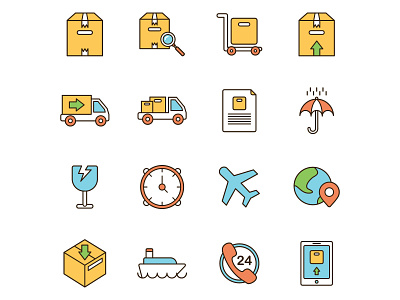 Delivery - Free shipping and delivery icons
