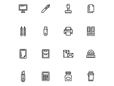 Free Stationery Icons design free icons freebie icon set icons download illustration illustrator stationery stationery icon stationery vector vector vector design vector download vector icon