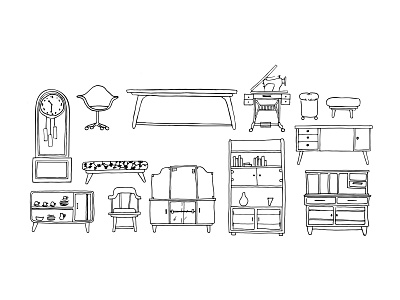 Free Furniture illustration Set