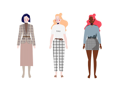 Free Vector Women Characters Set cartooning character design design free download free illustration free vector freebie illustration illustrator vector vector design vector download vector illustration woman woman character woman illustration