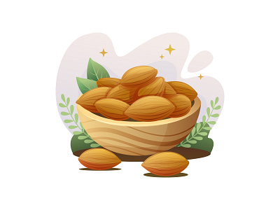 Benefits of Almonds - Free illustration 02 almond almond benefits almond illustration almond vector cartooning design free free almond illustration free download free illustration freebie illustration illustrator vector vector design vector download vector illustration