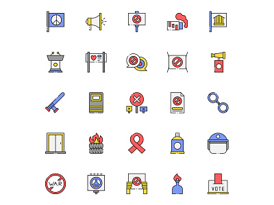 Colored Activism Icons