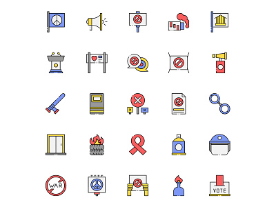 Colored Activism Icons activism activism icon activism vector design free download free icon set free icons freebie icons download illustration illustrator vector vector design vector download vector icon