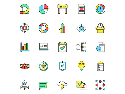 Colored Agile Methodology Icons