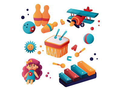 Free Baby Toys Illustrations 05 baby toy cartooning design free download free illustration free vector freebie illustration illustrator toy illustration toy vector toys vector vector design vector download vector illustration