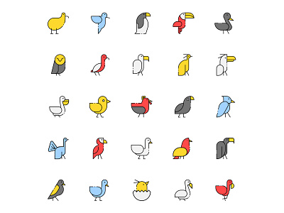 Colored Bird Icons bird bird icon bird vector cartooning design free bird icon free download free icon free vector freebie icon set icons download illustration illustrator vector vector design vector download vector icon