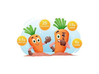 Benefits of Carrots - Free illustration 02